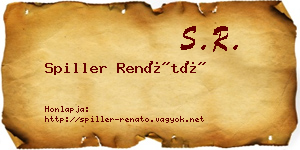 Spiller Renátó névjegykártya
